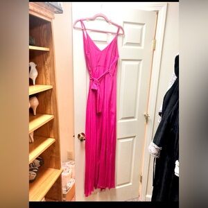 Amanda Uprichard Vibrant Pink Maxi Dress